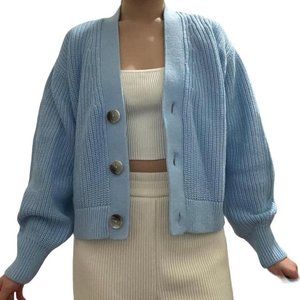 H&m Light blue sweater cardigan BNWT XSMAL